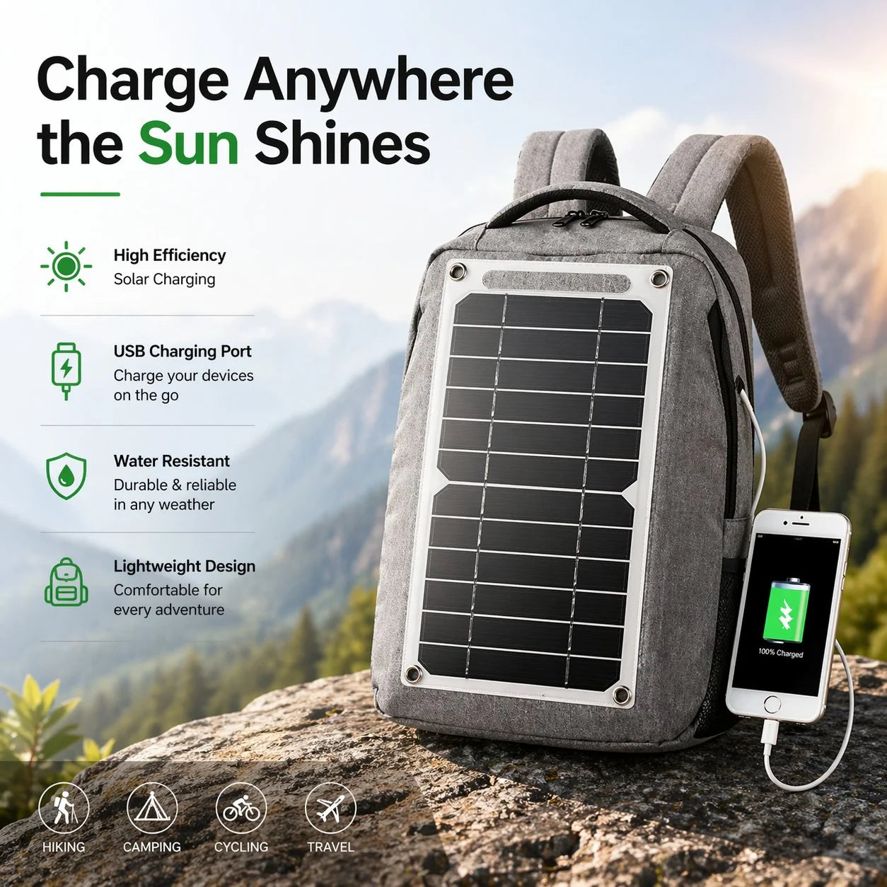 Portable Solar USB Charger