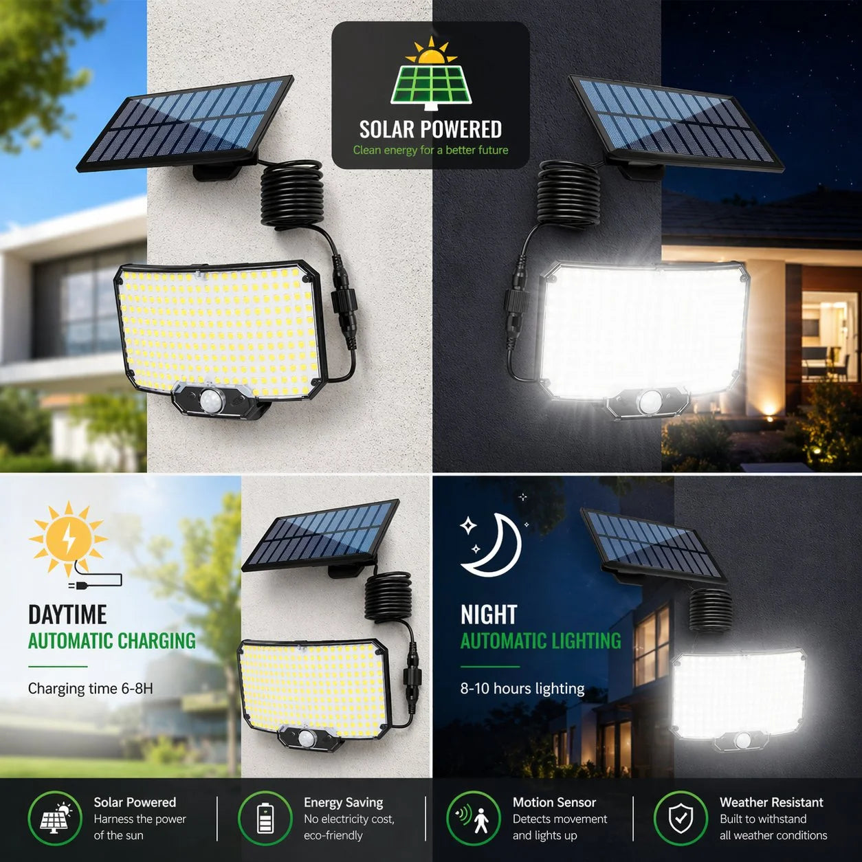 Solar Security Wall Light