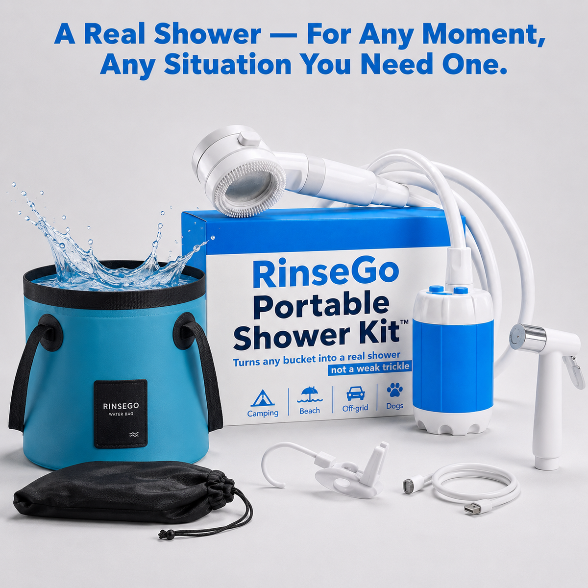 RinseGo Portable Shower Kit™